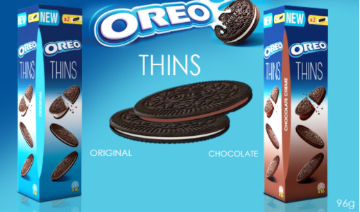 Versão thins do Oreo (Mondelez) lançada na China ganha mercado nos EUA. Versão thins do Oreo (Mondelez) lançada na China ganha mercado nos EUA.