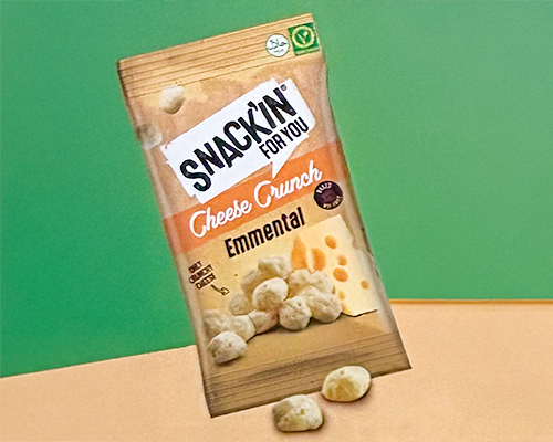 Snack con sabor a queso emmental.