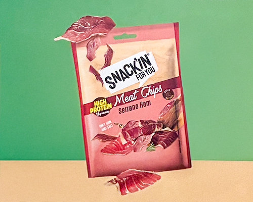 Snack con sabor a jamón serrano.
