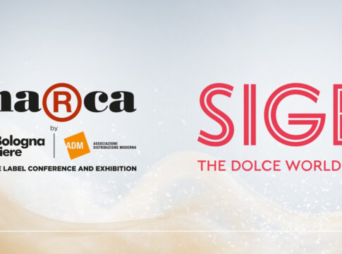 Banner de fundo branco com as logos dos eventos Marca e SIGEP.
