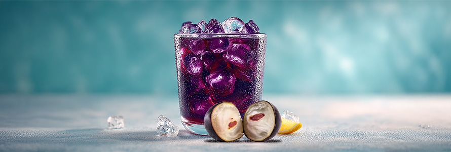 Bebida helada natural de jabuticaba