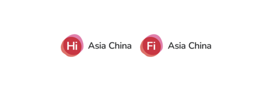 Logos das feiras Hi e Fi Asia China